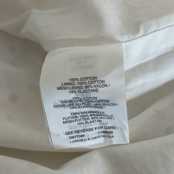 J.Crew Eyelet Strapless Sheath Dress in White NWT , sz 6 - Picture 10 of 10